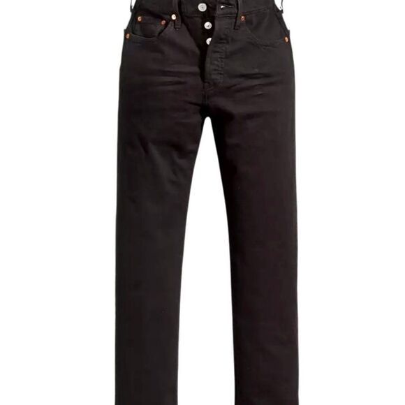 Levi’s 501 Original Cropped Jeans in Dark Black Women’s 24/28 - Picture 2 of 14